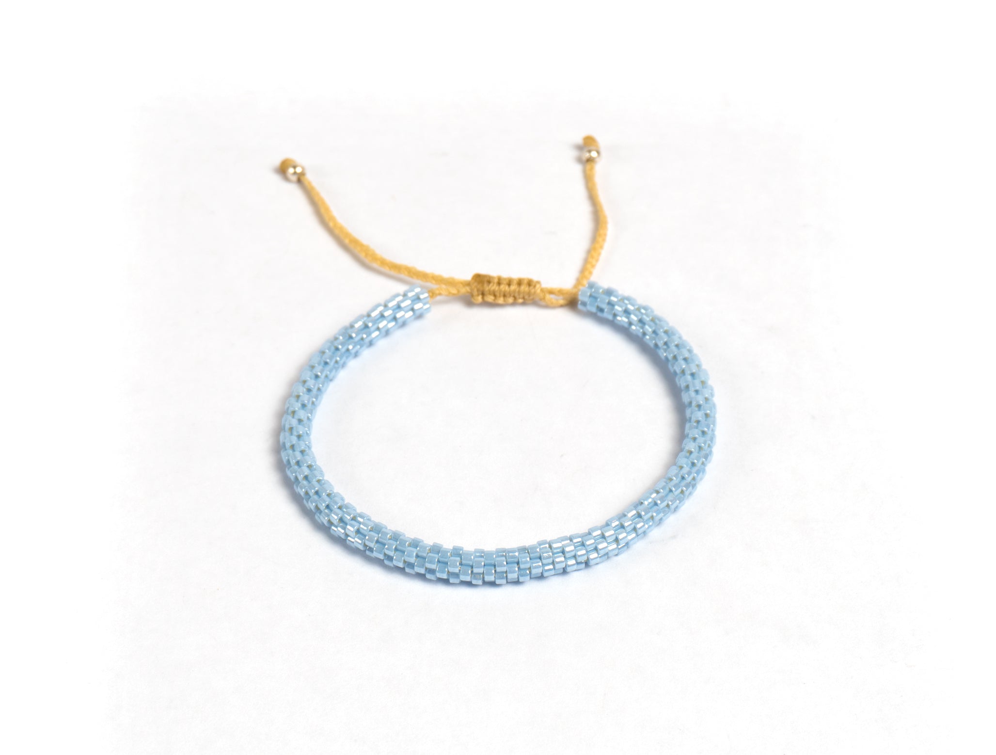 Pulsera Miyuki redondas azul