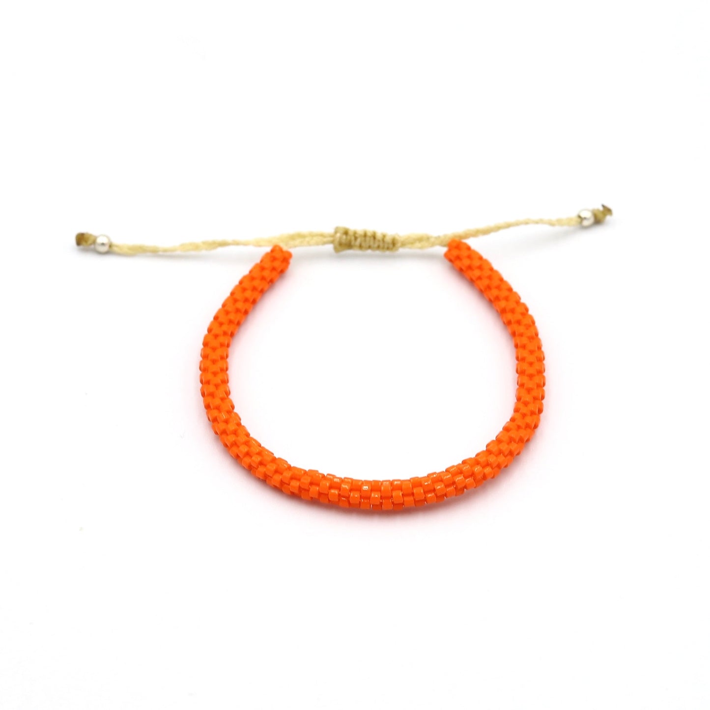 Pulsera Miyuki redondas naranja