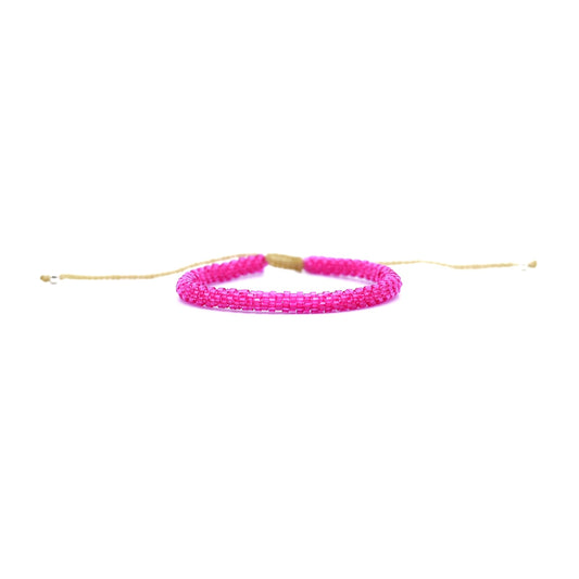 Pulsera Miyuki redondas rosa