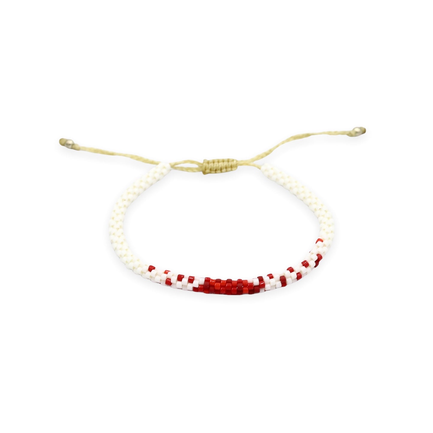 Pulsera Miyuki redonda blanca