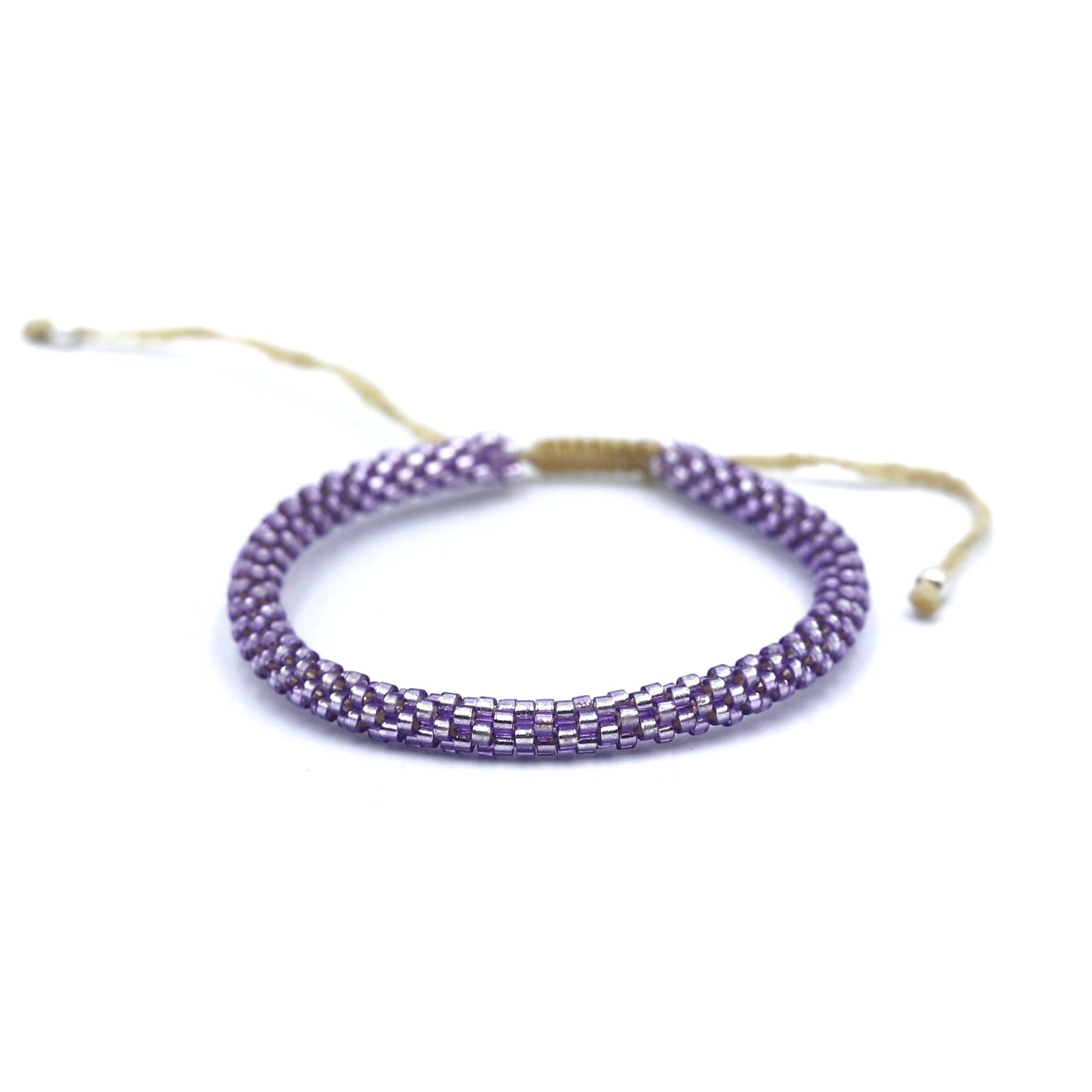 Pulsera MIYUKI redondas lila