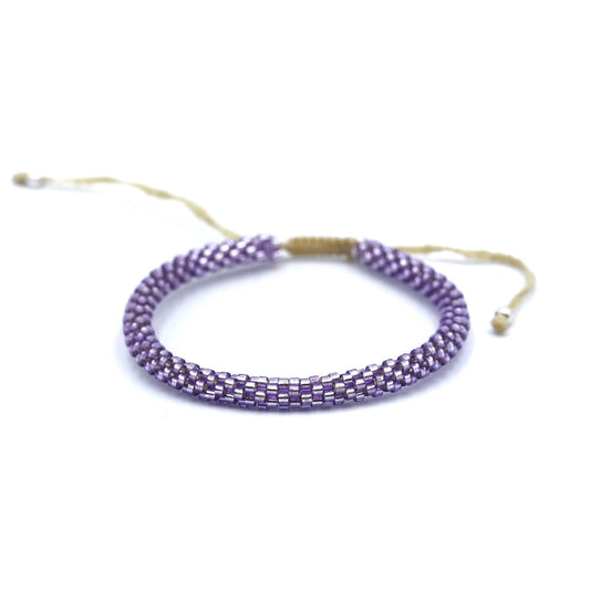 Pulsera MIYUKI redondas lila