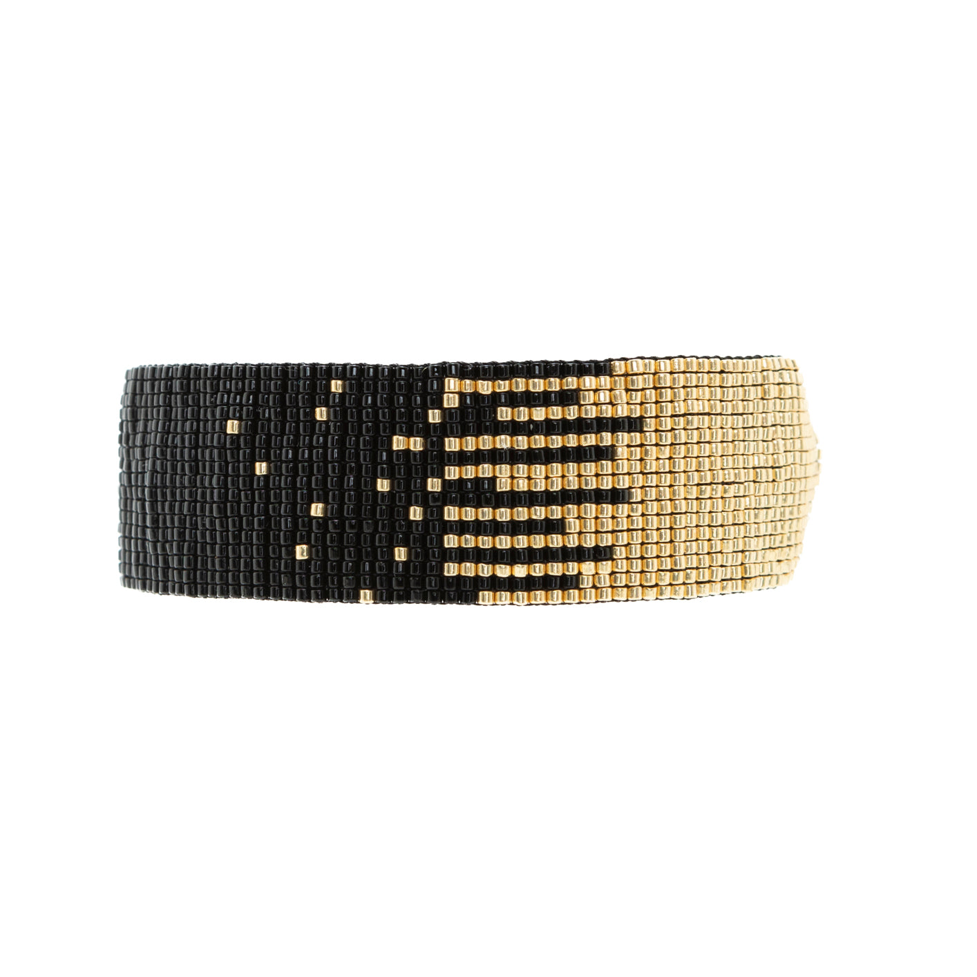 Brazalete Miyuki negro y dorado