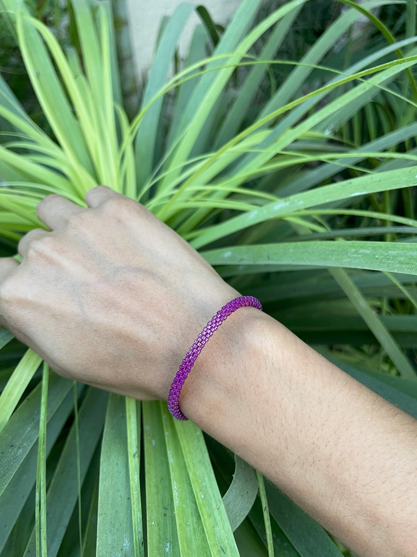 Pulsera Miyuki Redonda pùrpura