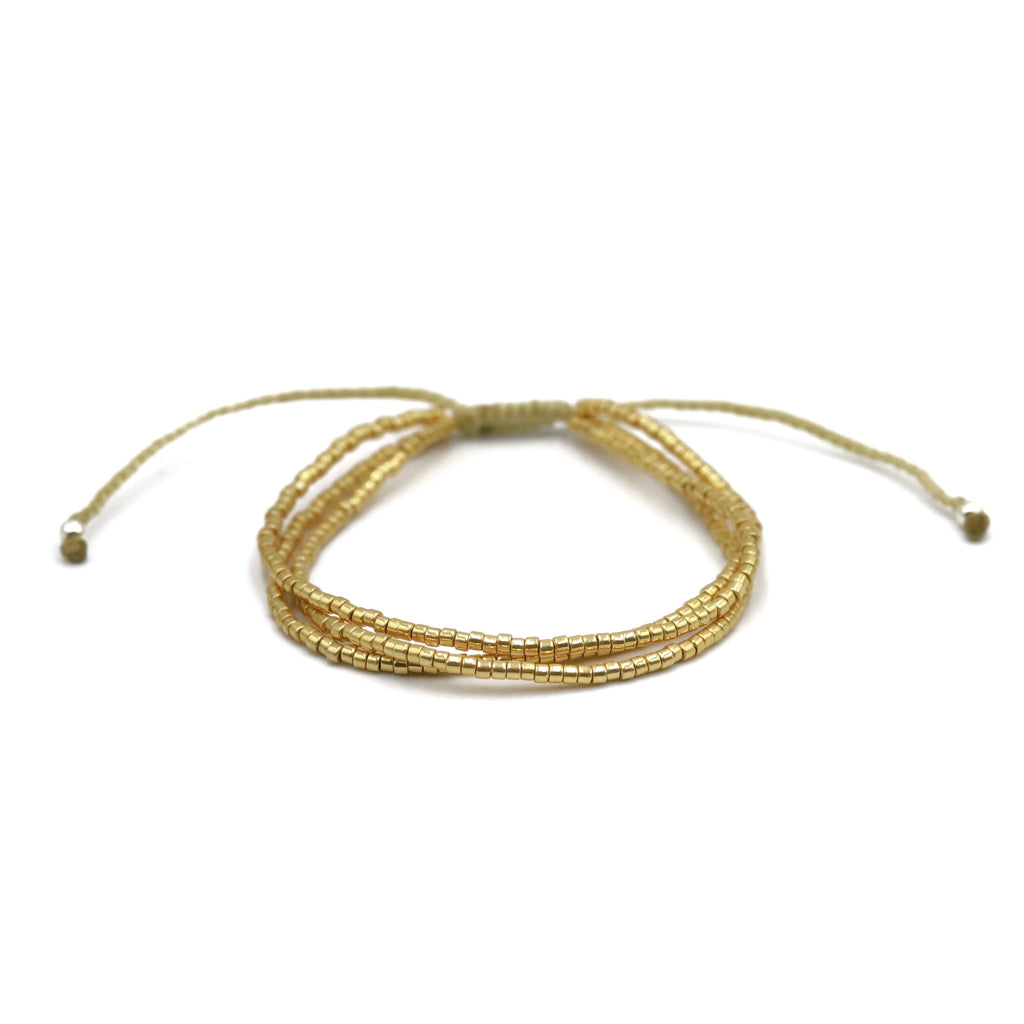 Pulsera Miyuki CLEO dorada