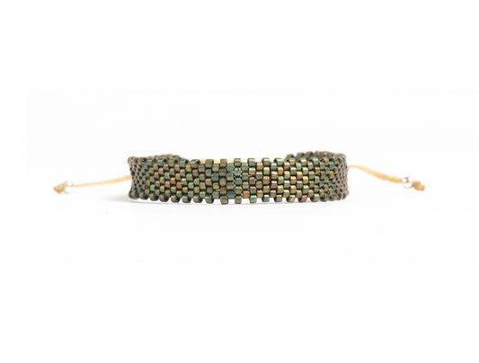 Pulsera Miyuki chica verde militar