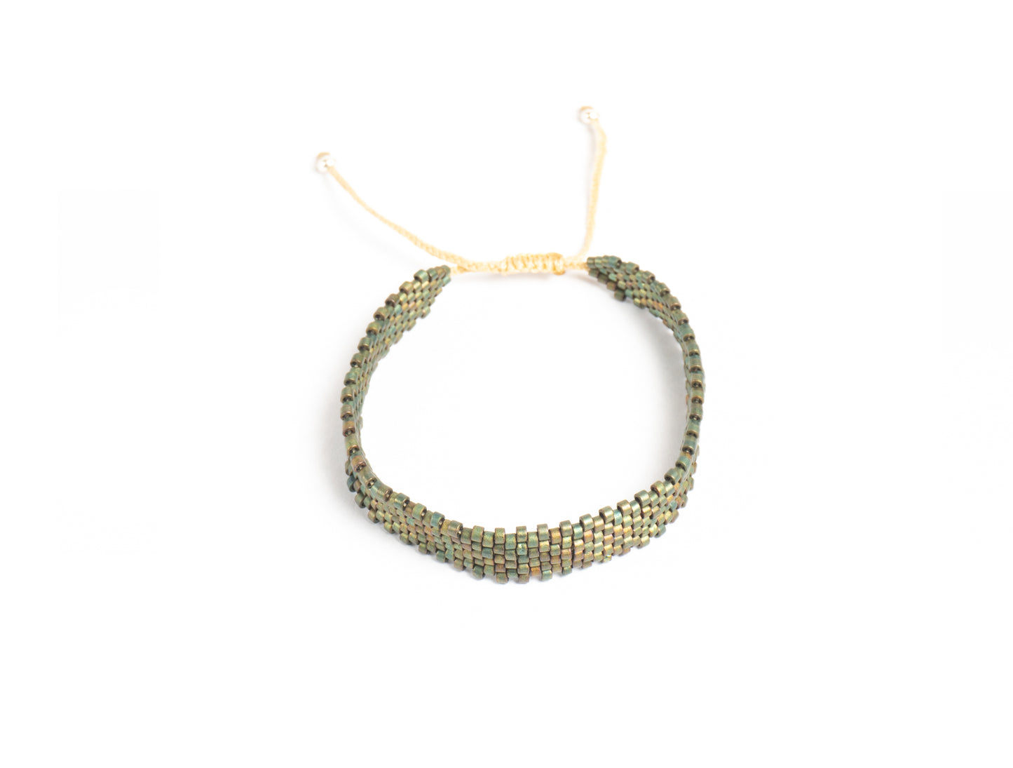 Pulsera Miyuki chica verde militar