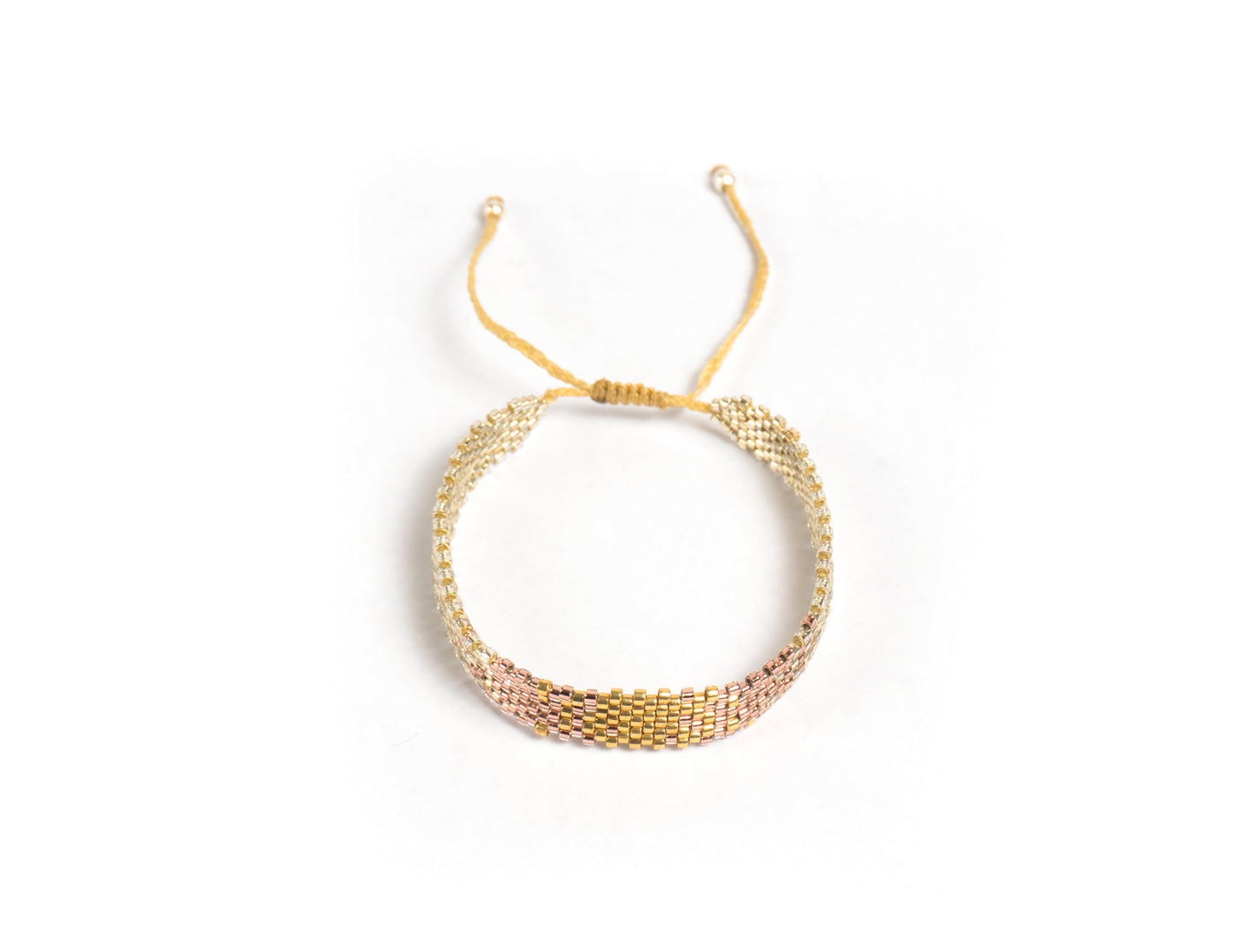 Pulsera Miyuki chica combinación plata oro rose
