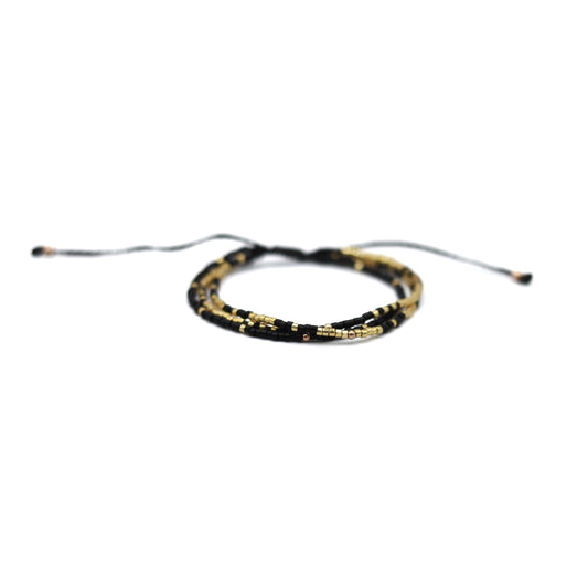 Pulsera Miyuki CLEOPATRA negro con dorado